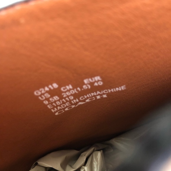 Coach Leopard Print Ankle Boots with Gold Chain size 9.5 - Picture 11 of 14